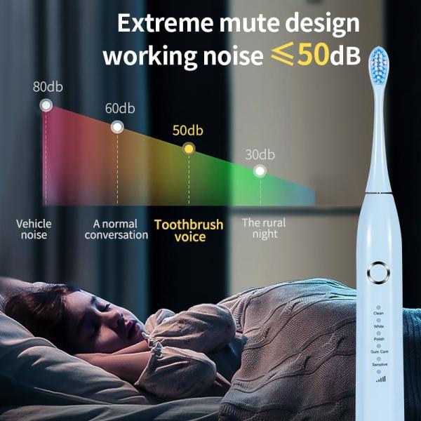 Automatic Sonic Electric Toothbrush Rechargeable Toothbrush For Adults Portable