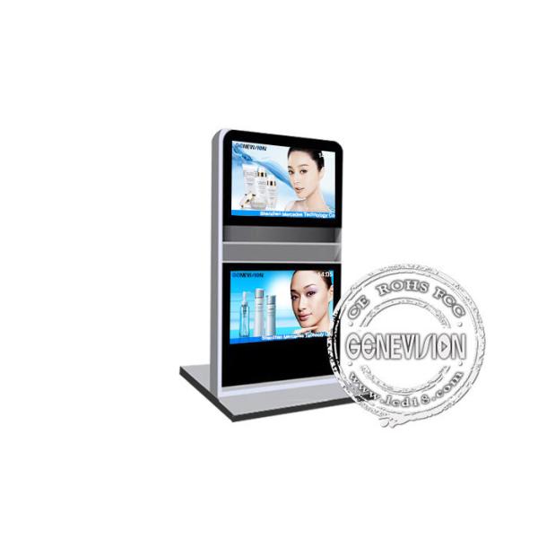 デジタル自動相互表記、トーテムを広告する二重lcdのキオスクの表記