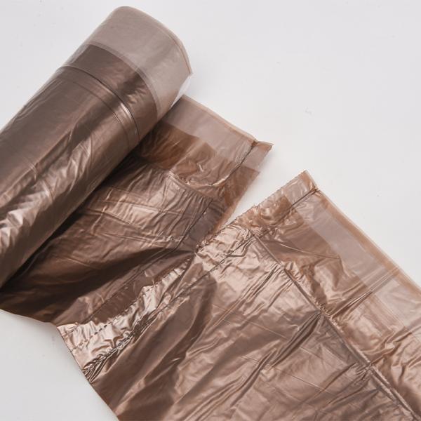 Pla Odm Scented Rubbish with Beige Biodegradable Drawstring Plastic Garbage Bag OEM