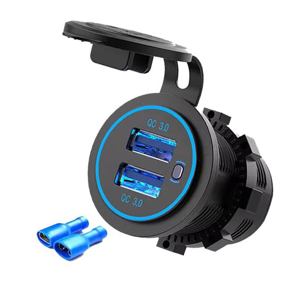 Dual QC3.0 chargeur de voiture 18W prise de charge rapide