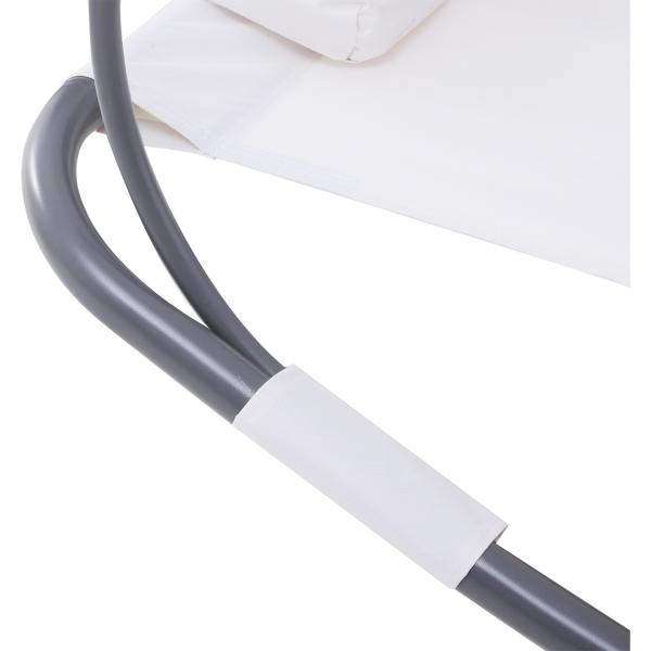 Adjustable Canopy Steel Frame Hammock for Outdoor Poolside Lounging and Relaxation