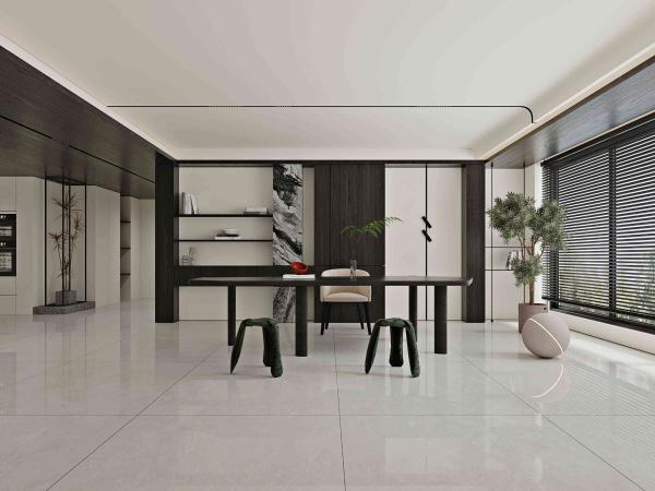 Des carreaux de porcelaine glacée polissée en marbre pour balcon et chambre