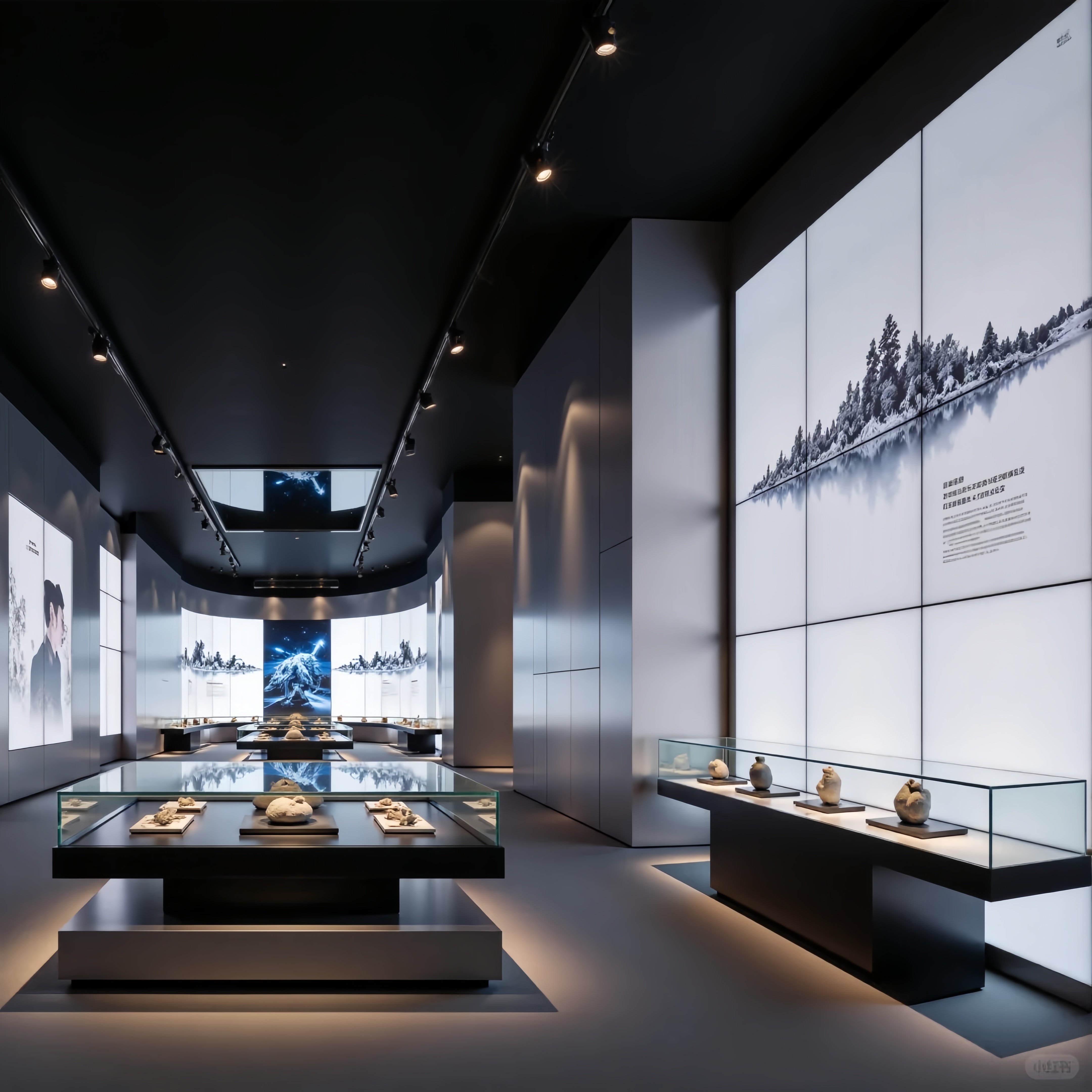 Freestanding Jewellery Show Case Solid Back Eco Museum Display Cases
