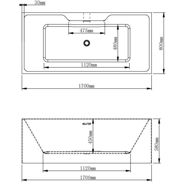 Customized Hand Control Popular Design Luxury Acrylic Freestanding Bathtub Narrow Rim