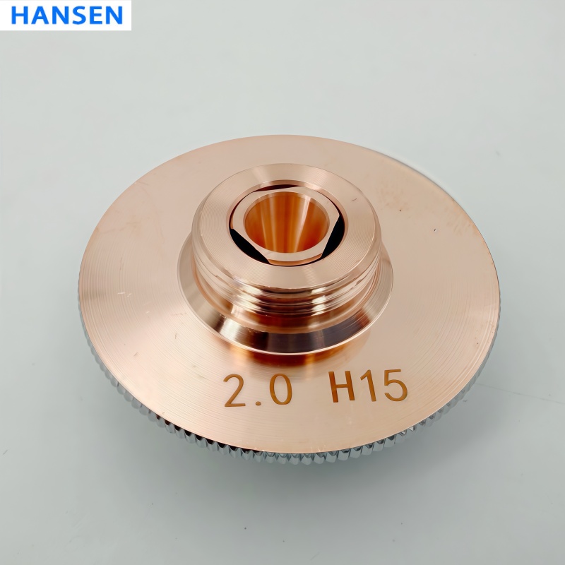Premium D32 Laser Cutting Nozzle , High-Purity Copper Single & Double Layer Nozzle for Fiber Laser Cutting Machine , Chrome-Plated CNC Cutting Consumable