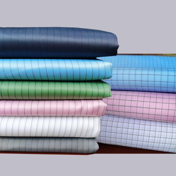 100D Polyester Carbon Fiber ESD Fabric 105gsm 10e6-10e9 Ohm