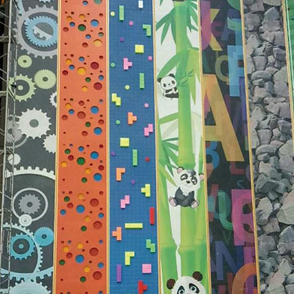 PVC Plastic Rock Climbing Wall Multicolor For Indoor Play Center