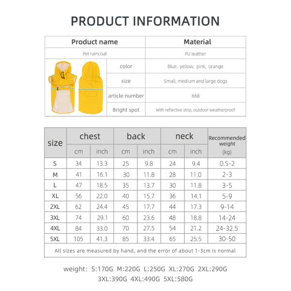 Водонепроницаемый материал Дорожный пальто для домашних животных Пончо типа Большая собака Одежда для домашних животных Одежда и аксессуары