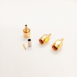SMA Male Connector Gold-Plated Brass DC-6GHz 50Ω RF Connector for RG316 Cable