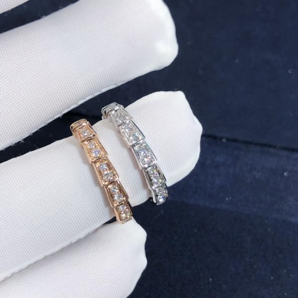 Elegant   Customized 18K Gold   Serpenti Viper Ring Diamond Ring Yellow Gold White Gold