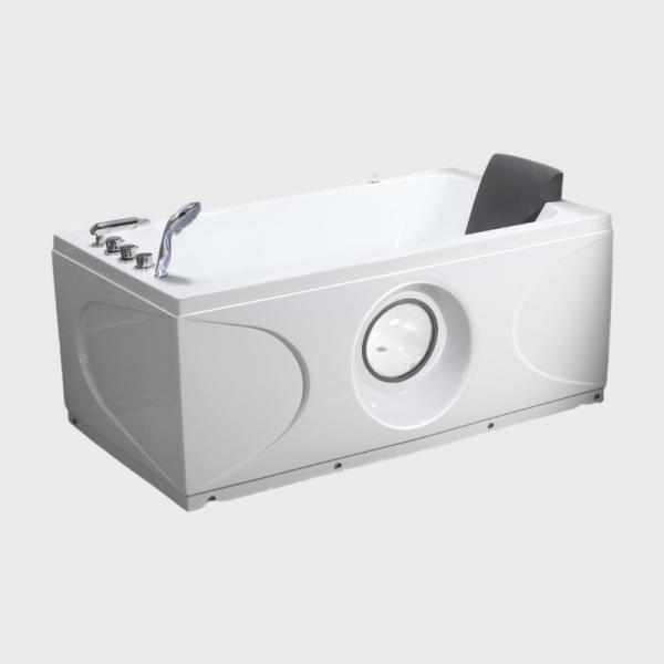 Villa Indoor Fiberglass Whirlpool Jacuzzi Tub Air Jetted Massage Rectangular