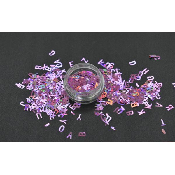 Excellent Nail Art Effect Poly Holographic Chunky Glitter Letter Shape Glitter Mix for Crafts within 365 Colors