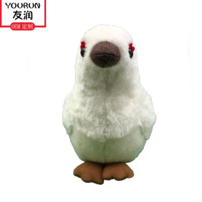 Brinquedos pequenos do luxuoso do bicho de pelúcia do pássaro da pomba branca da simulação