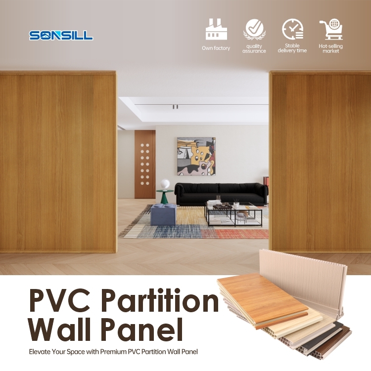 Moisture Resistant Low Maintenance PVC Partition Panel for Interior Room Dividers