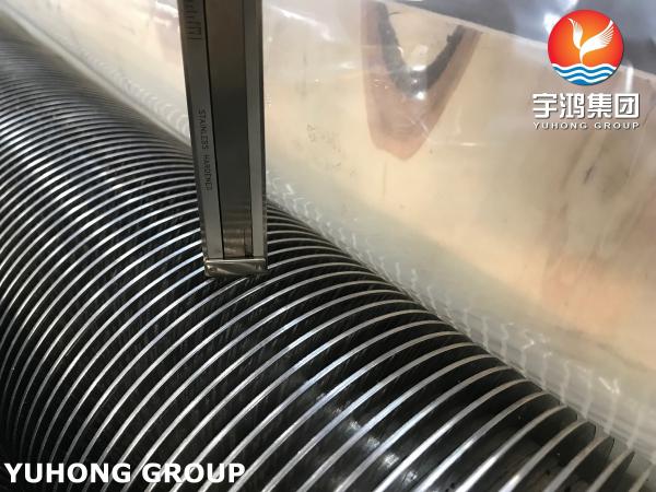 ASME SA335 P9 Alloy Steel High Frequency Welding Helical Solid Fin Pipe For Furnace