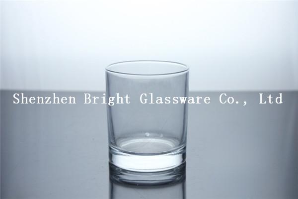 Clear glass cup, glass candle holder for decor