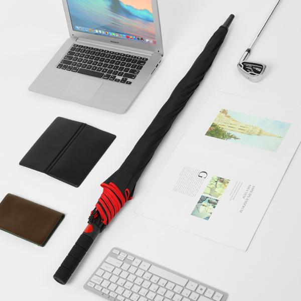 Custom Logo 27 Inch Windproof Full Fiber Golf Umbrella for Advertising and Promotion