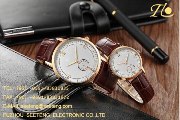 WHOLESALE PU STRAP AND ALLOY CASE QUARTZ  WATCHES WITH DIAMOND  COUPLE WATCH