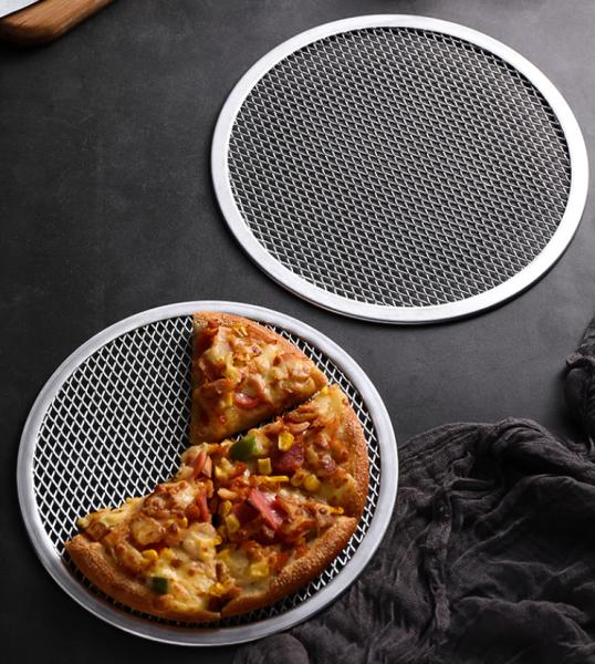 Seamless Round Pizza Screen Tray 6-22 Inch Aluminum Alloy