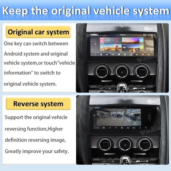 10.25 дюймовый 8-дюймовый сенсорный экран Автомобильное радио Для 2012-2019 Jaguar F-Type Навигация Мультимедийный DVD-плеер Беспроводной Carplay