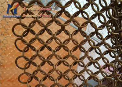 Cafetaria Ring Mesh Curtain 10mm 1.2mm 316 Mesh Screen de aço inoxidável