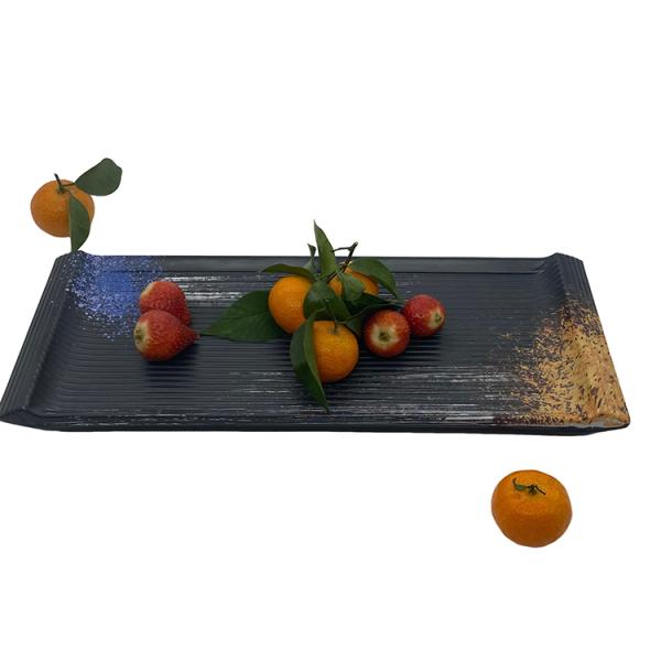 Unique Melamine Dinner Plates Restaurant Rectangle Anti Scratch