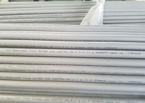 Pitting Corrosion Resistant Stainless Steel Round Tube , High Precision S32750 Stainless Tube