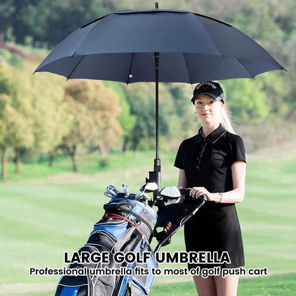 Custom Logo Large Double Canopy Vented Windproof Golf Umbrella for Back to School