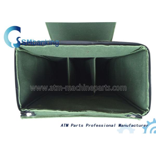 Green ATM Spare Parts Cassette Bag With Five Cassettes , Automated Teller Machine Components