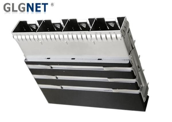 Heat Sink EMI Tabs SFP Cage Connector 1x4 Multiple Port SFP28 Cage