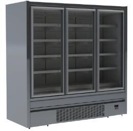 3 Door Upright Glass Door Freezer For Supermarket Refrigeration Plug In