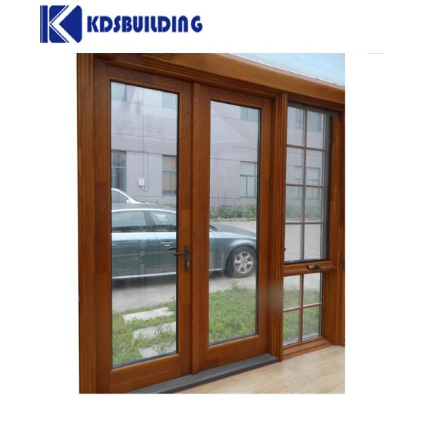 KDSBuilding Best Price Commercial Store Front Casement Glass Wooden Door Design Pictures