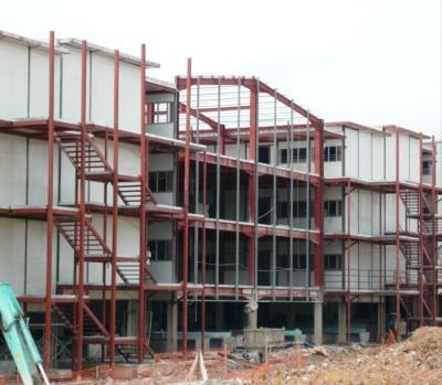 Construção de aço de pouco peso pré-fabricada da oficina para o dormitório de 4 andares