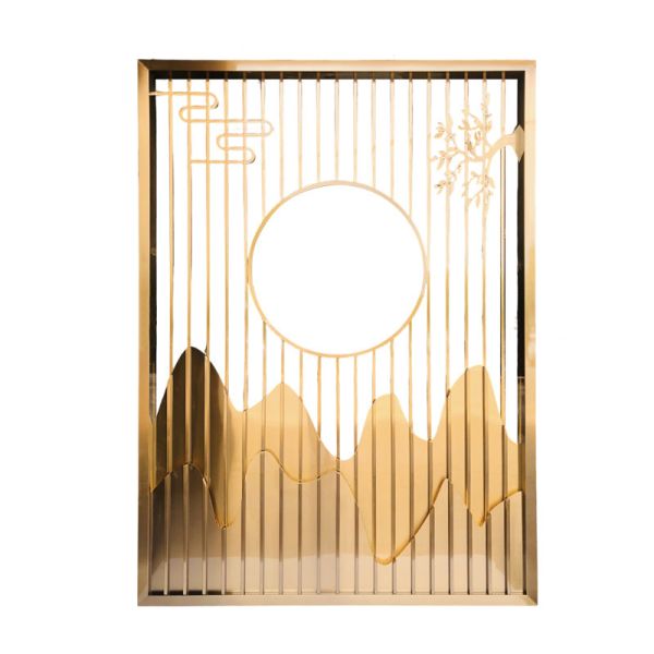 Heavy Duty Stainless Steel Screen Partition Freestanding Metal Room Divider Easy Assemble
