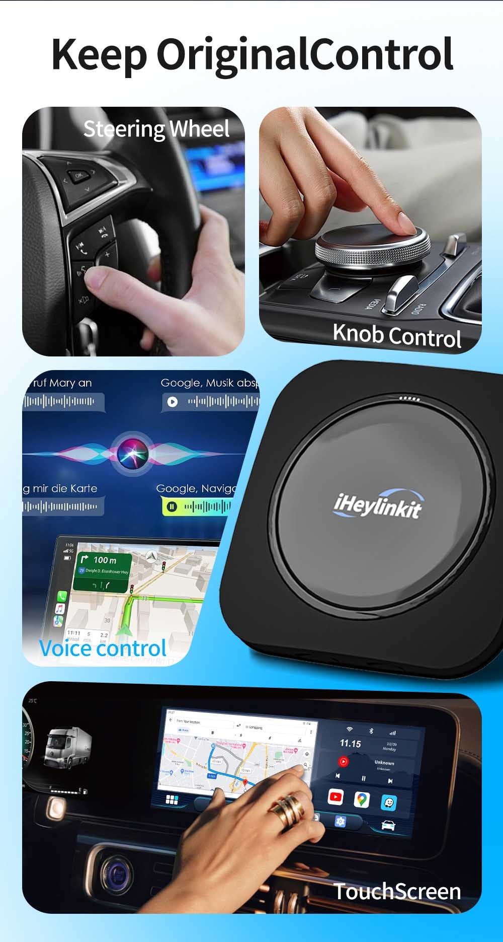 Smart Touch AI Box Android 16 CarPlay  Adapter Snapdragon SDM 6115 For Toyota Corolla