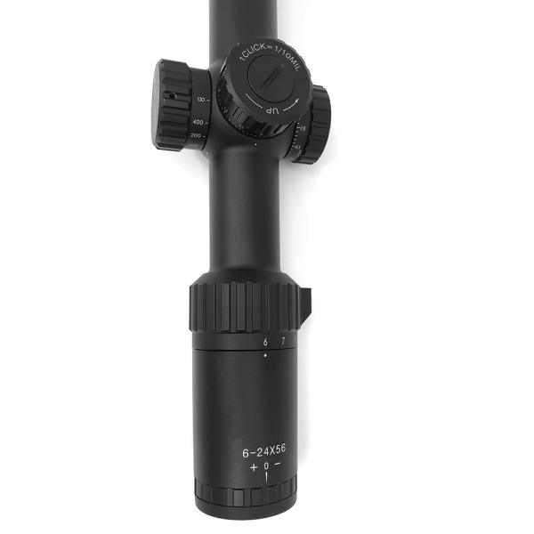 6-24x56 FFP Hunting Rifle Scope , Military Rifle Illuminated Tactical Scopes IR Reticle