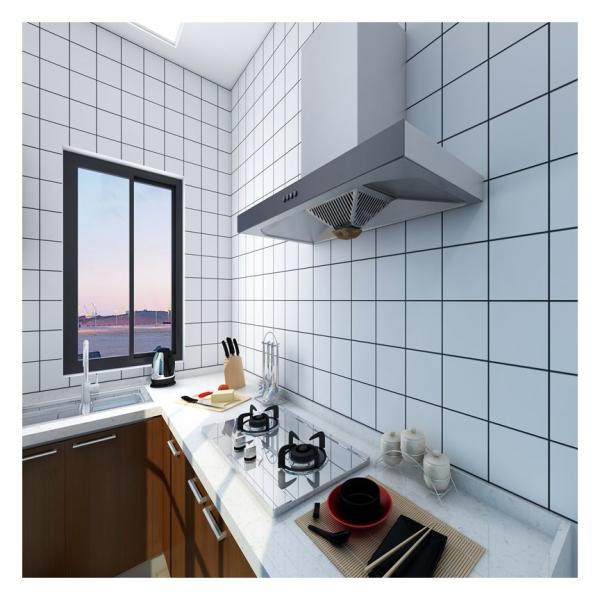 Adhesivos 3D a prueba de humedad pegatinas de pared patrones de diseño geométrico papel pintado para la cocina baño