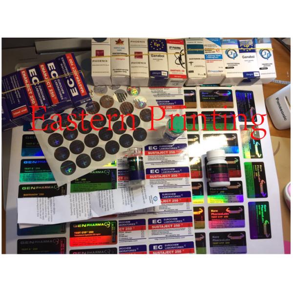 Изготовленные на заказ голографические ярлыки пробирки пробирки собственной личности слипчивые с сияющим влиянием