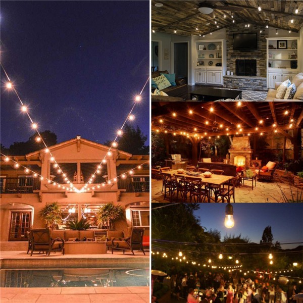 UL588 decorative filament light bulb plastic  S14 light bulb for waterproof string light