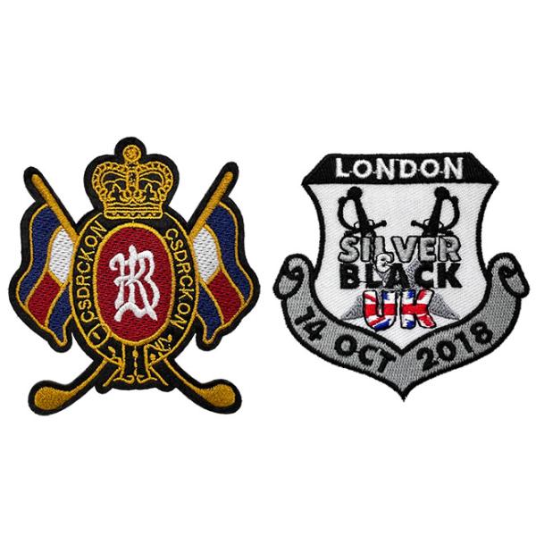 Pandone Colors Custom Woven Patch Hook And Loop Laser Cut Embroidery Patches For Clothing