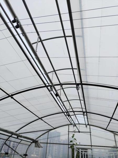 Double Layer PE Film Multi Span Film Greenhouse With Hydroponic System