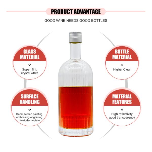 Big Good 700ml 750g Transparent Glass Packaging for Special Shape Violin Skull Bottle