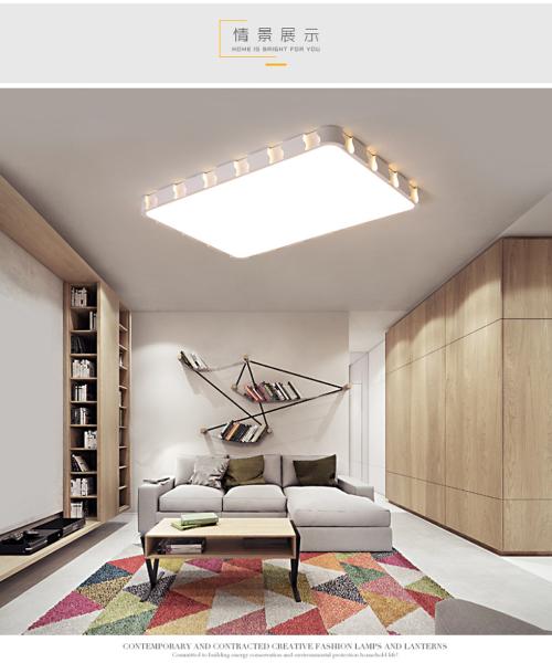 Tri-color/non-pole dimming small/medium/big simple and fashionable bedroom/living room/balcony ceiling lamp