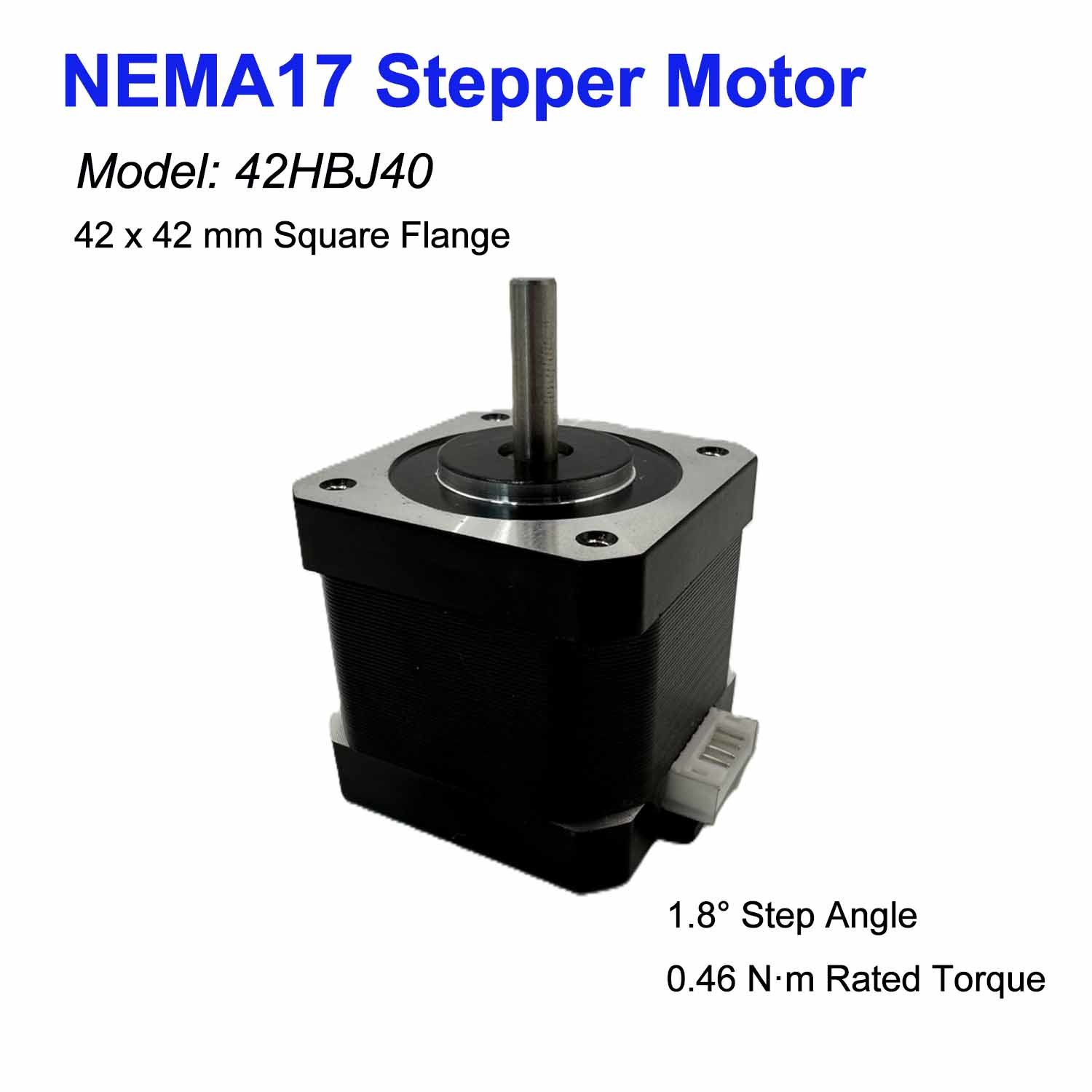 42HBJ40 Hybrid Stepper Motor NEMA17 With 0.46N·M Torque Output / 1.8° Step Angle