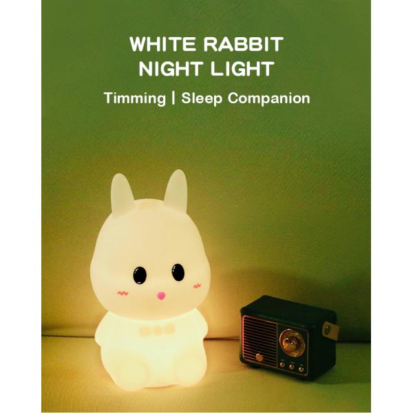 Controle de toque Custom Casa Decorativa Luz luminosa Coelhos Lâmpada Animal Luz noturna LED