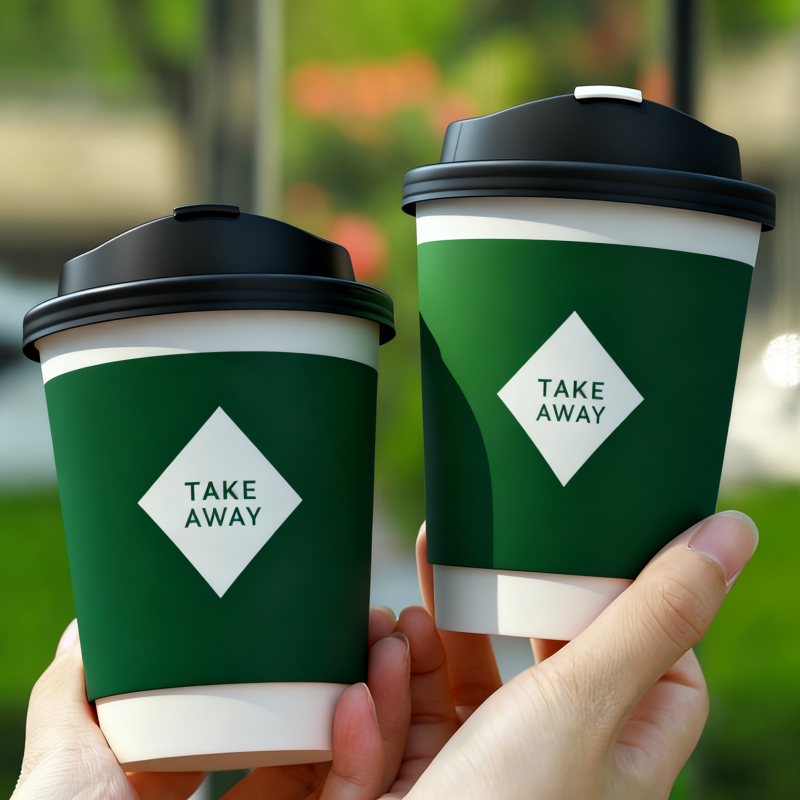 Wholesale paper cups customized hot drinks disposable coffee tea double wallpaper cups coffee cups