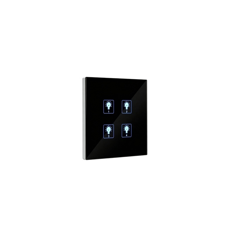 HG-CK4M3 4-Key Smart Touch Panel Gray 86-Type Guest Room Lighting Bus Control Panel Building Automation