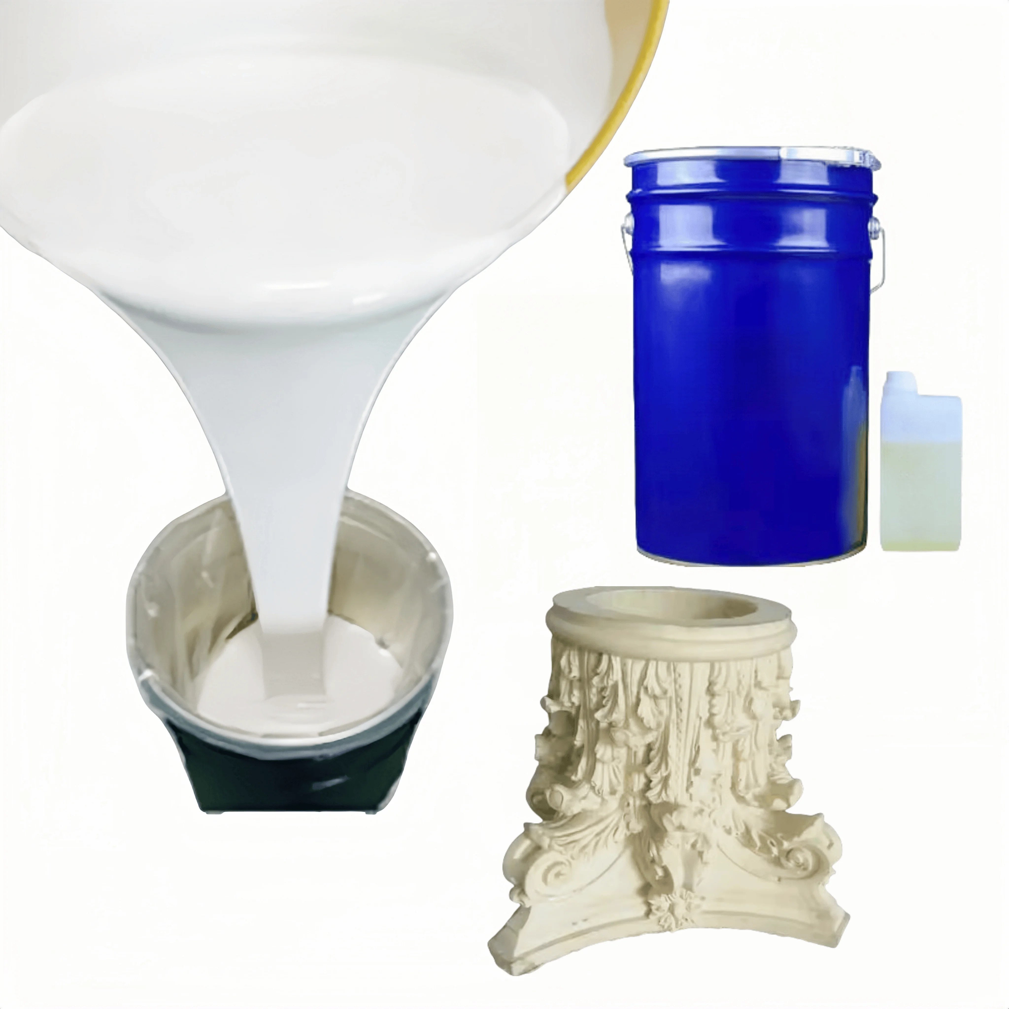 Low Shrinkage HN-620 A/B Tin Cure Liquid Silicone for Plaster Cornice Molds Making
