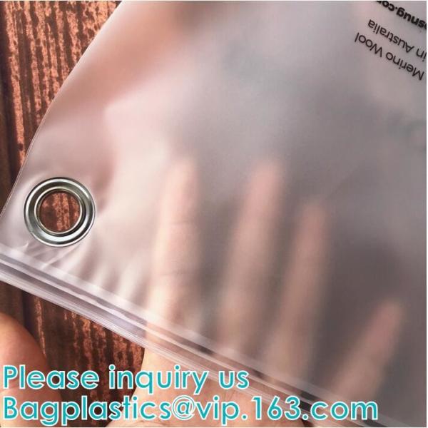 Apparel garment Makeup Slider Zip Lock Bag Frosted EVA Zipper Packaging Bag For Garment, Self Zip Lock Apparel Packaging