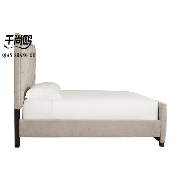 Luxury Tall Upholstered King Size Bed Button Metal 137*203cm 153*203cm